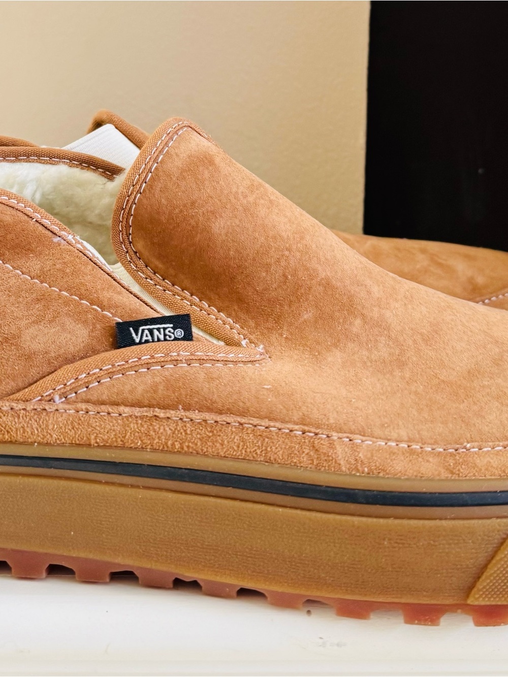Vans Suede Slip-On Sneakers - Chestnut Brown - Picture 4 of 7